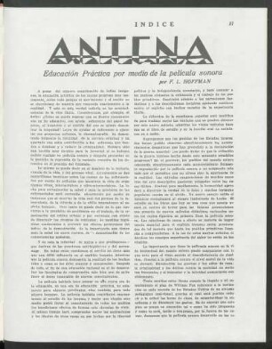 Antena - Educación práctica por medio de la película sonora