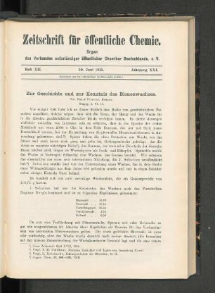 Heft XII. 30. Juni 1915