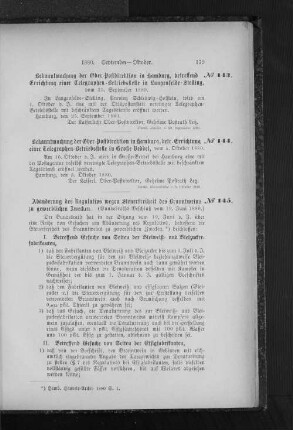 No. 143 Bekanntmachung der Ober-Postdirektion in Hamburg, betreffend Errichtung einer telegraphen-Betriebsstelle in Langenfelde-Stelling