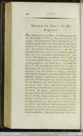 Maison de Santé de Mr. Esquirol