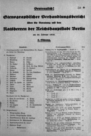 2. Sitzung, 10. Februar 1938