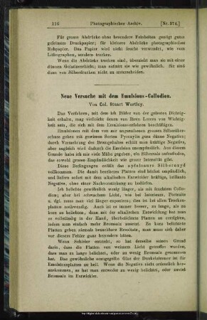 Neue Versuche mit dem Emulsions-Collodion