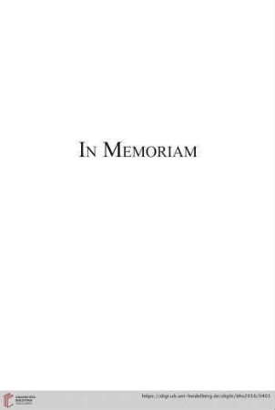 In Memoriam