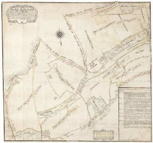 Geometrischer Plan über sechs Zehend-Districten, im Unteren und Oberen Dacht genand, auf der Churfürstl. Mayntz. Oberamts Crautheimer Dorffs Assambstatter Gemarckung gelegen