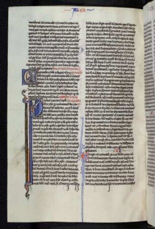 Historisierte Initiale (Korintherbrief I.): C(ornthi): Vogel; P(aulus vocatus): Apostel Paulus
