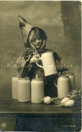 Postkarte mit "Münchner Kindl"