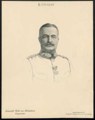 [Bildnis] Generallt. [Adolf] Wild von Hohenborn, Kriegsminister