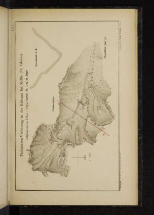 Taf. 1. Thalsperren-Verabuung in der Rüfiruns bei Mollis (Ct. Glarus) aufgenommen (1842-1854) durch M. Legler, Ingr.