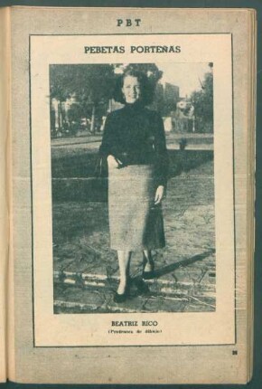 Beatriz Rico (profesora de dibujo) - [Fotografía] : Pebetas porteñas