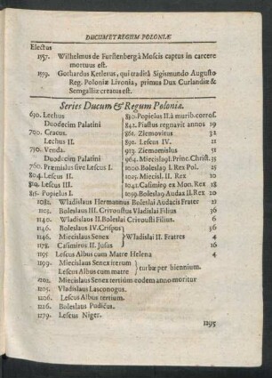 Series Ducum & Regum Poloniae.
