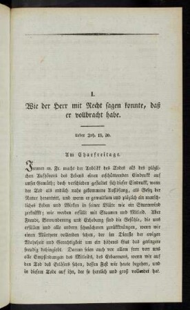 383-390, I. Wie der Herr mit Recht sagen konnte, daß er vollbracht habe