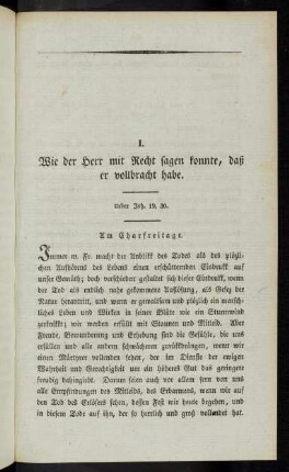 383-390, I. Wie der Herr mit Recht sagen konnte, daß er vollbracht habe