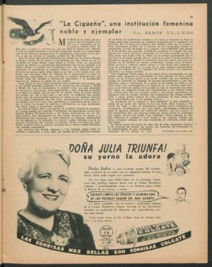 "La Cigüeña", una institución femenina noble y ejemplar
