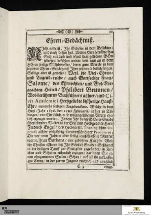 Ehren-Gedächtniß