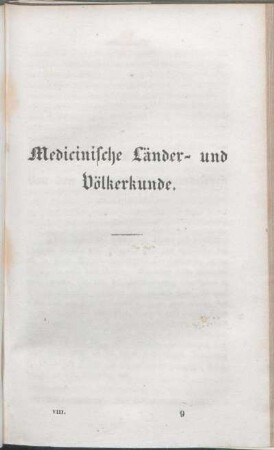 Medicinische Länder- und Völkerkunde.