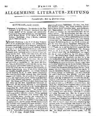 Michaelis, J. D.: Introduction to the New Testament. Bd. 1-2. Translated From The Fourth Edition Of The German, And Considerably Augmented With Notes, Explanatory And Supplemental by Herbert Marsh. Cambridge: Archdeacon 1793