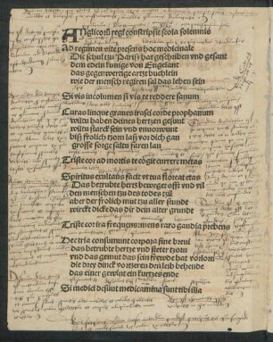 Anglicorum regi conscripsit scola solemnis ...