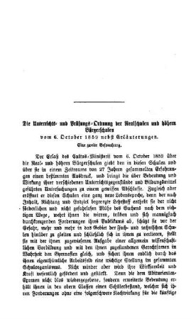 Die Unterrichts- und Prüfungs-Ordnung der Realschulen und höheren Bürgerschulen : eine zweite Besprechung