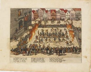 Beschreibung derer Fürstlicher Güligscher ec. Hochzeit: Schwerterkampf auf dem Marktplatz am 22. Juni 1585