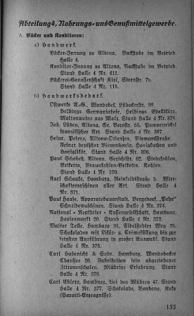 Abteilung 4, Nahrungs= und Genußmittelgewerbe.