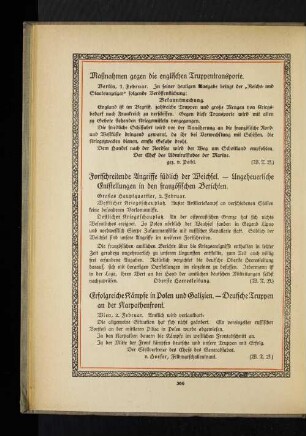 Fortschreitende Angriffe südlich der Weichsel. - Ungeheuerliche Entstellungen in den französischen Berichten.