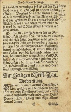 Am Heiligen Christ-Tag.