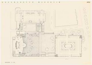 Rosengarten, Mannheim Kongresszentrum: Grundriss EG 1:200 (Lichtpause von Inv.Nr. 35673)