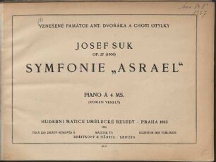 Symfonie : Asrael ; (1906) ; op. 27