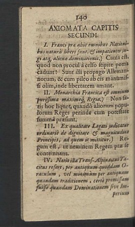 Axiomata capitis secundi.