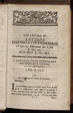 Chapitre IV. Lettres D'Affaires Particulières.