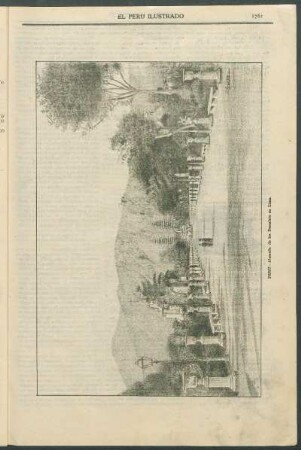 [Grabado de] Perú - Alameda de los Descalzos en Lima.