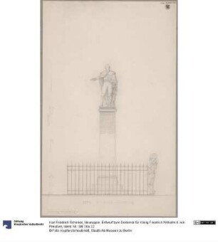 Neuruppin. Entwurf zum Denkmal für König Friedrich Wilhelm II. von Preußen