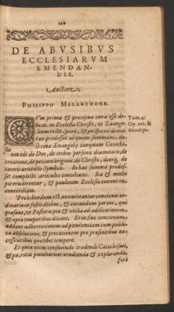 De Abusibus Ecclesiarum Emendandis.