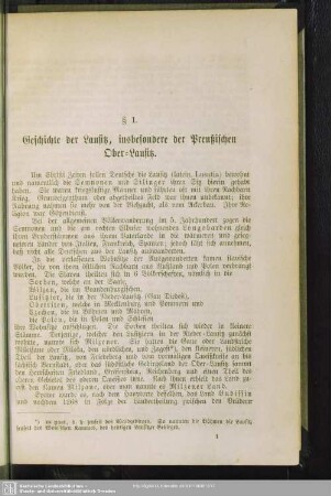 § 1. Geschichte der Lausitz, insbesondere der Peußischen Ober-Lausitz