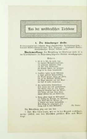 Aus der norddeutschen Tiefebene