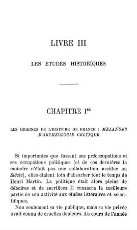 Livre III Les Études Historiques