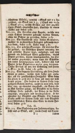 Tab. II. [Beschreibung]; Nro. 314.-328.