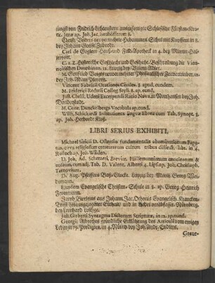 Libri Serius Exhibiti.
