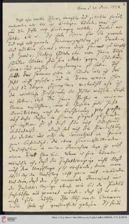 Korrespondenz Karl Immanuel Nitzsch / Carl Ullmann: Brief von Karl Immanuel Nitzsch an Carl Ullmann