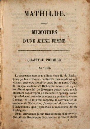 Mathilde : mémoires d'une jeune femme, 2