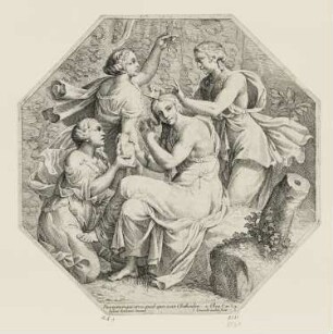 Bathseba bei der Toilette. Blatt 3 der Folge "Geschichte der Bethsabe"