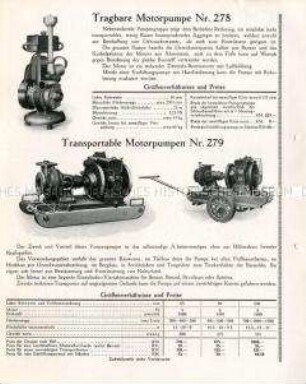 Transportable Motorpumpen