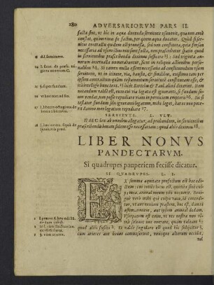 Liber nonus Pandectarum. Si quadrupes pauperiem fecisse dicatur.