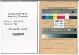Entnazifizierung Konrad Kornrumpf , geb. 30.06.1891 (Steiger)