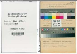 Entnazifizierung Heinz Hardow , geb. 27.09.1910 (Angestellter)