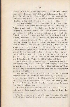 Rebsorten in früheren Zeiten in Württemberg