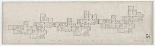 Wohnanlage Am Rupenhorn, 93 Eigentumswohnungen mit Schwimmbad (nicht realisiert) – Block A: Grundriss 1.-2. OG. Berlin-Charlottenburg, Am Rupenhorn 1-3