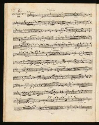 III. Streichquartett E-Dur