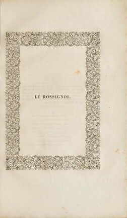 Le Rossignol.