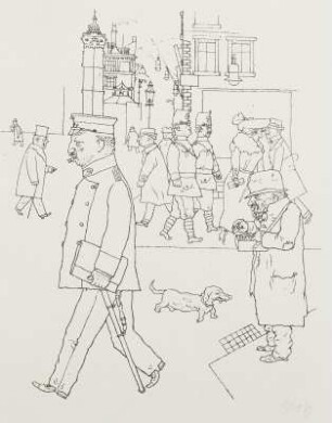 Lithographie aus dem Zyklus "Im Schatten"